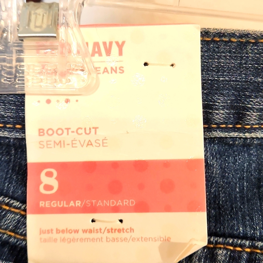 NEW OLD NAVY STANDARD DENIM JEANS BOOT-CUT SIZE 8 REG. $17.00 - Picture 7 of 8